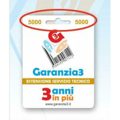 GARANZIA3 GR3-5000 ESTENSIONE GARANZIA SERVIZIO TECNICO 3 ANNI MASSIMALE 5000€